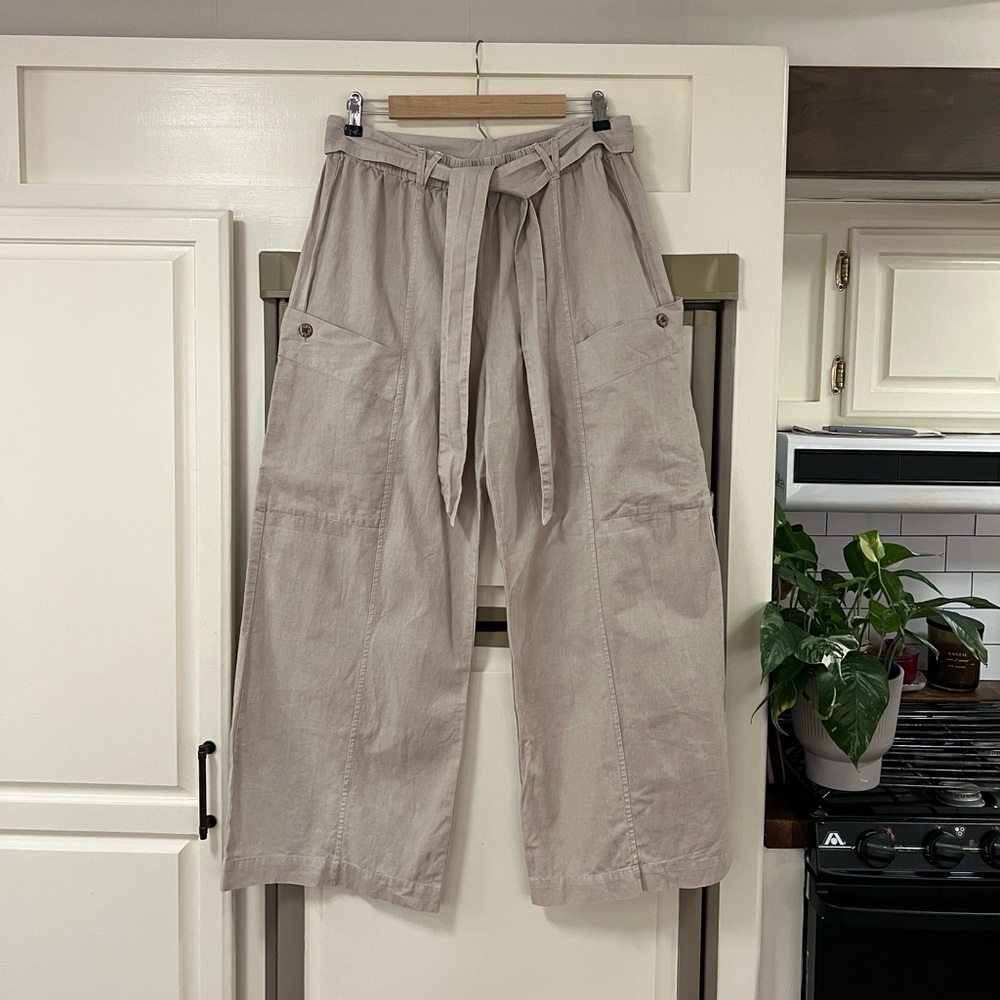 Free People Wide Leg Linen Pants